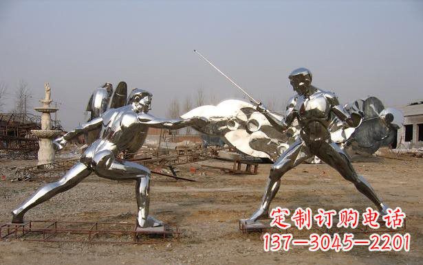 保定不锈钢雕刻的运动员雕塑