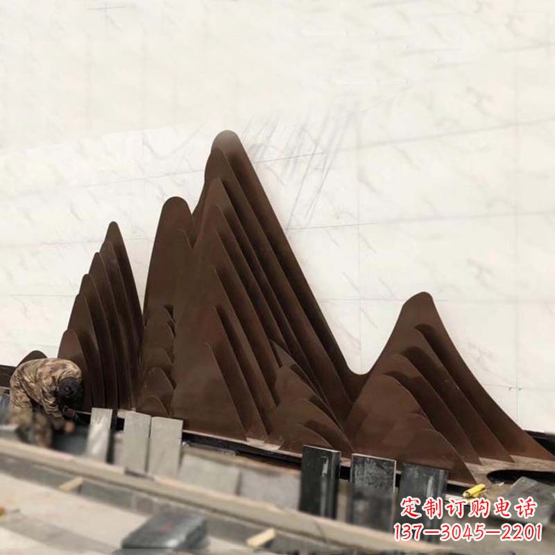 保定精美不锈钢假山雕塑