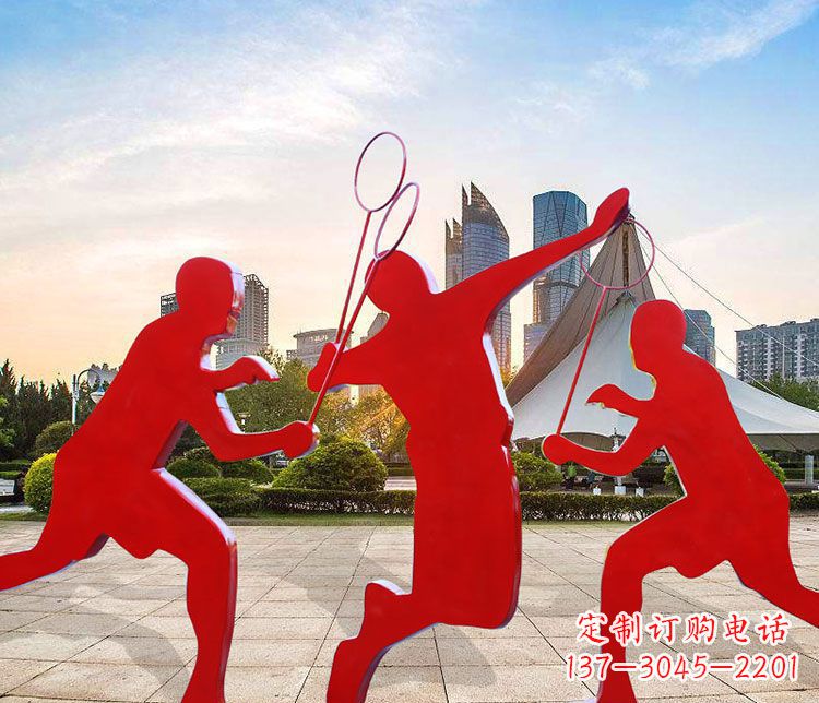 保定羽毛球雕塑以不锈钢为原料的精美艺术品