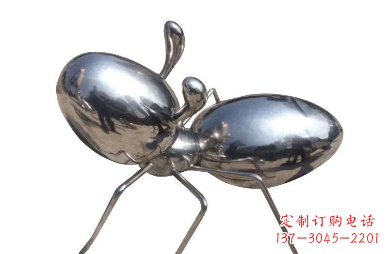 保定不锈钢抽象镜面蚂蚁雕塑