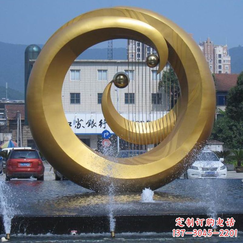 保定不锈钢抽象乐器喷泉睡觉景观雕塑