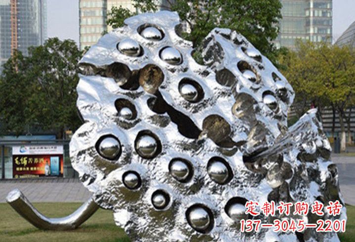 保定不锈钢抽象莲蓬雕塑