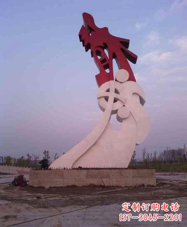 保定不锈钢抽象龙城市景观雕塑
