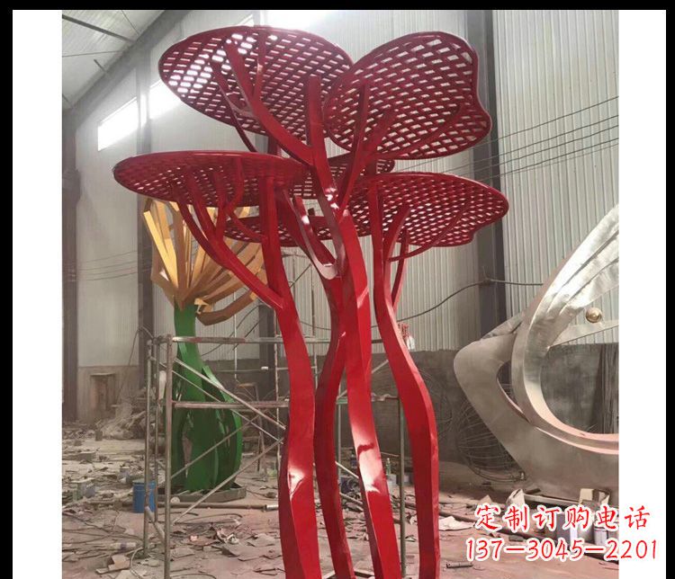 保定不锈钢蘑菇景观雕塑