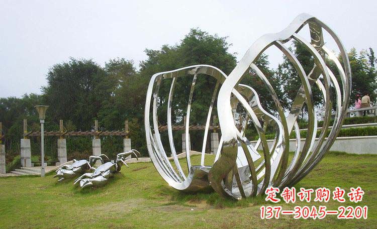 保定不锈钢贝壳雕塑的美
