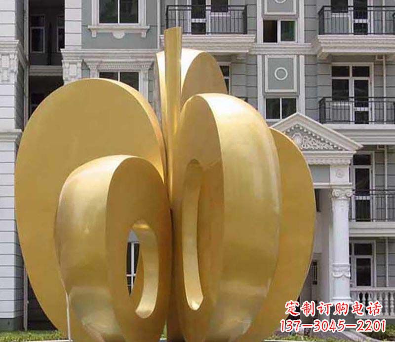 保定不锈钢苹果雕塑极具视觉震撼力