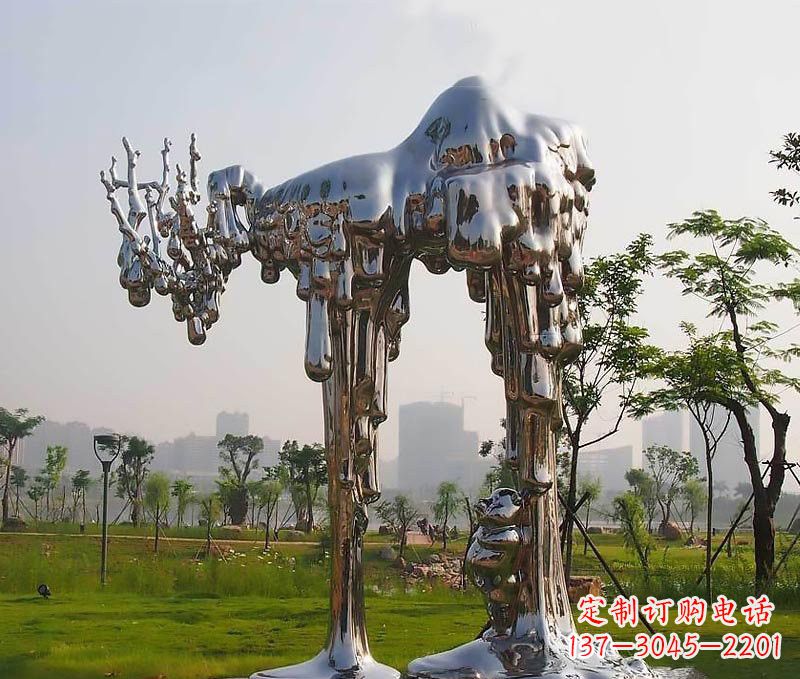 保定拱门雕塑以不锈钢点缀精美的艺术品