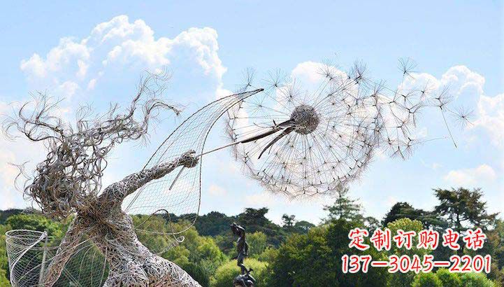 保定不锈钢蒲公英雕塑