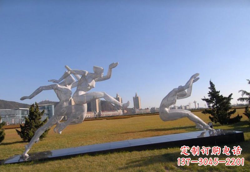 保定不锈钢运动员雕塑