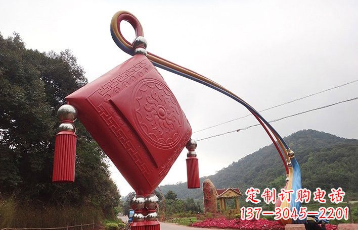 保定不锈钢抽象中国结拱门