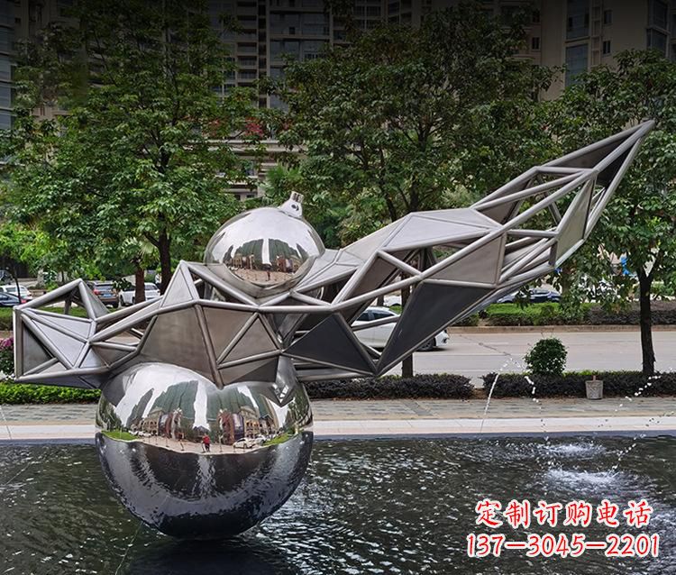 保定不锈钢葫芦雕塑美丽耐用的艺术杰作