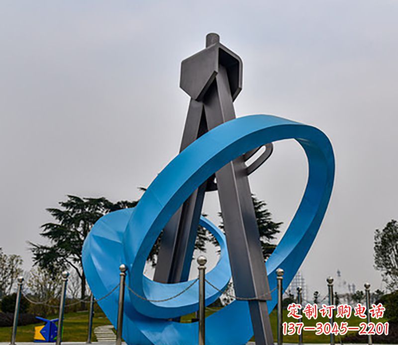 保定精美的不锈钢圆规雕塑