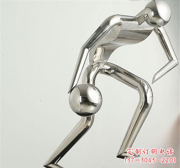 保定不锈钢保龄球雕塑——抽象人形美学之精华