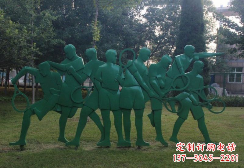 保定不锈钢羽毛球人物雕塑精美绝伦