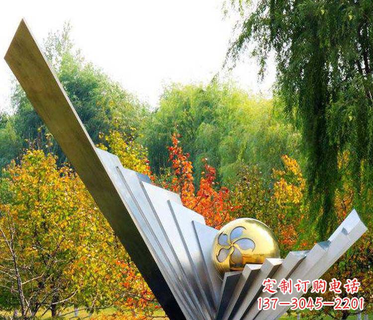 保定不锈钢大型翅膀景观雕塑