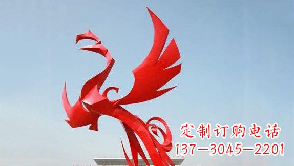 保定不锈钢大型飞翔的凤凰雕塑