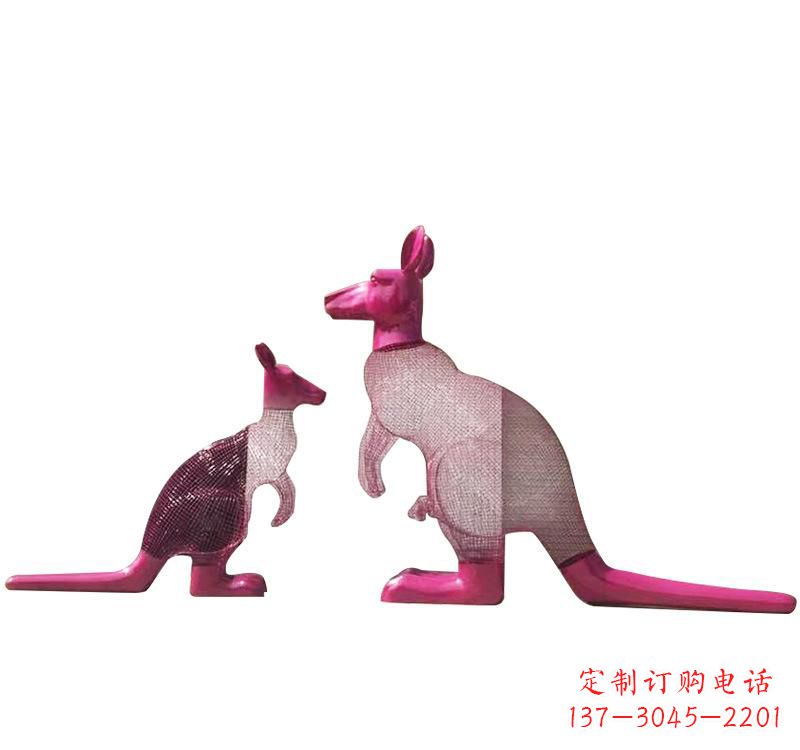 保定不锈钢袋鼠雕塑——传承澳大利亚文化