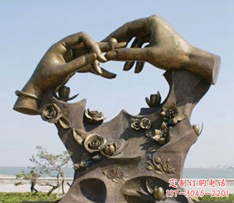 保定不锈钢戒指雕塑表达爱的艺术精品