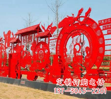 保定不锈钢党旗雕塑——缅怀先烈、继续前进