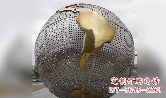 保定不锈钢地球地图雕塑
