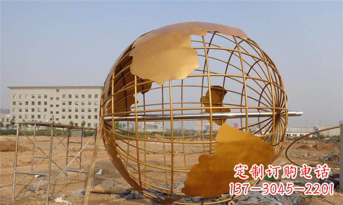 保定不锈钢地球公园景观雕塑