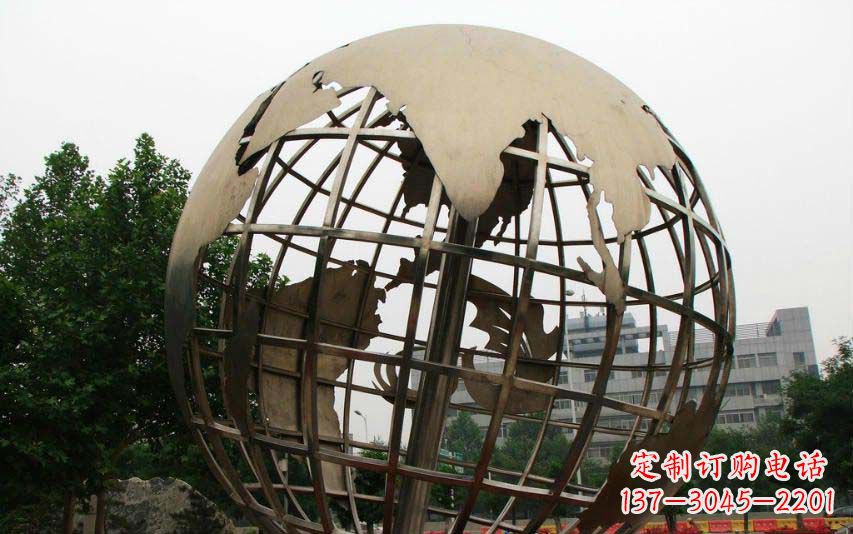 保定不锈钢地球景观雕塑