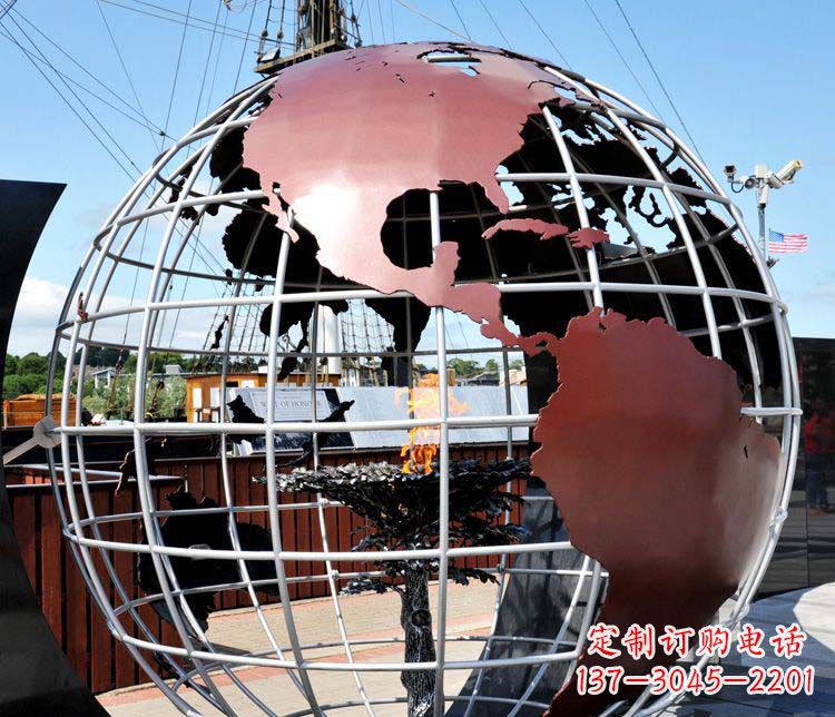 保定不锈钢地球仪雕塑精美的艺术品