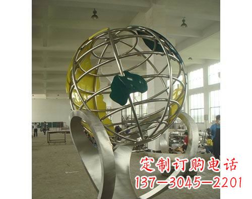 保定不锈钢地球仪雕塑以艺术美化景观