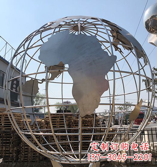 保定不锈钢地球仪雕塑精美的艺术作品