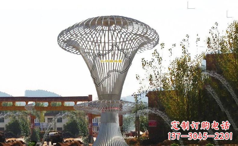 保定城市景观的艺术礼物——不锈钢地图雕塑