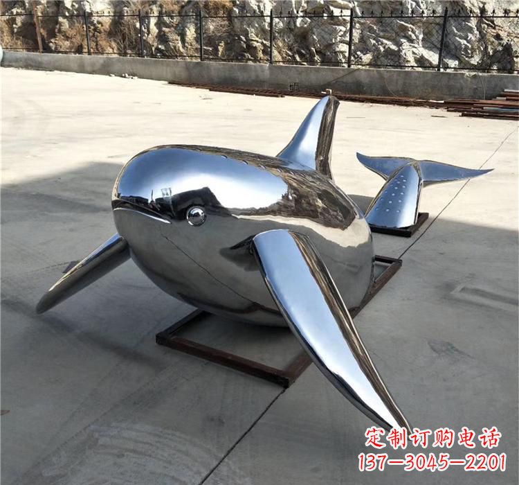 保定不锈钢动物鲸鱼雕塑
