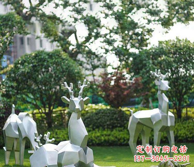 保定不锈钢动物鹿雕塑艺术与自然的完美结合