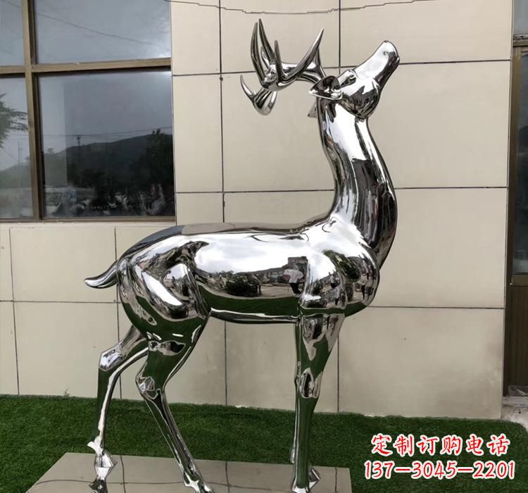保定不锈钢动物梅花鹿雕塑美观耐用