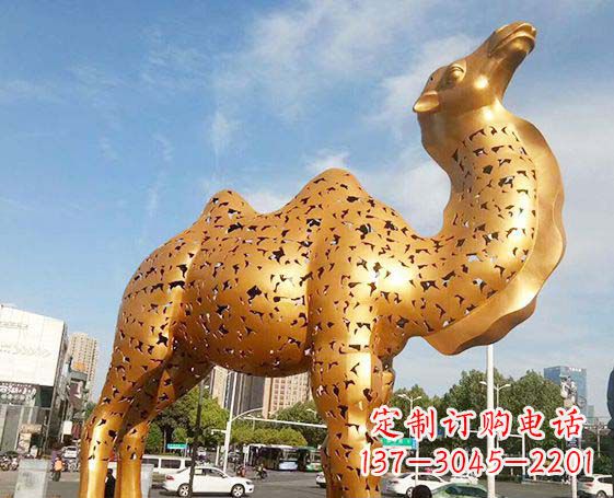 保定不锈钢锻造骆驼雕塑