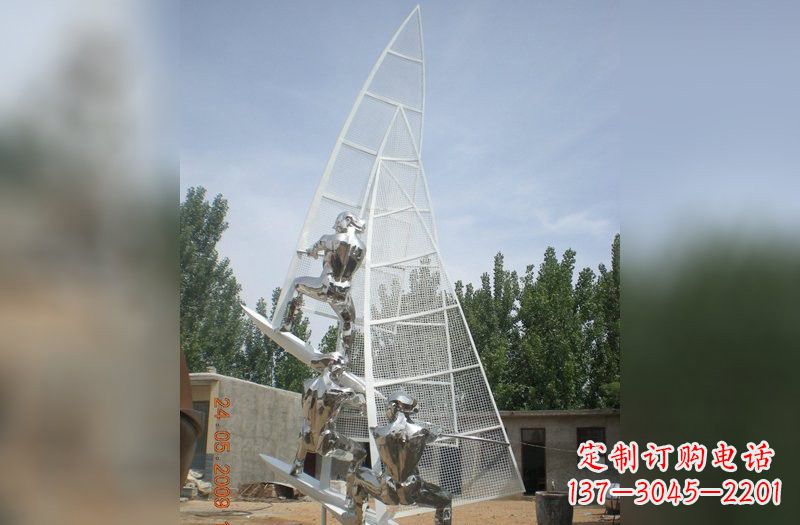 保定不锈钢帆船比赛雕塑