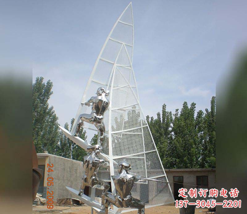 保定不锈钢帆船公园雕塑