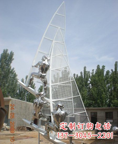 保定不锈钢帆船雕塑
