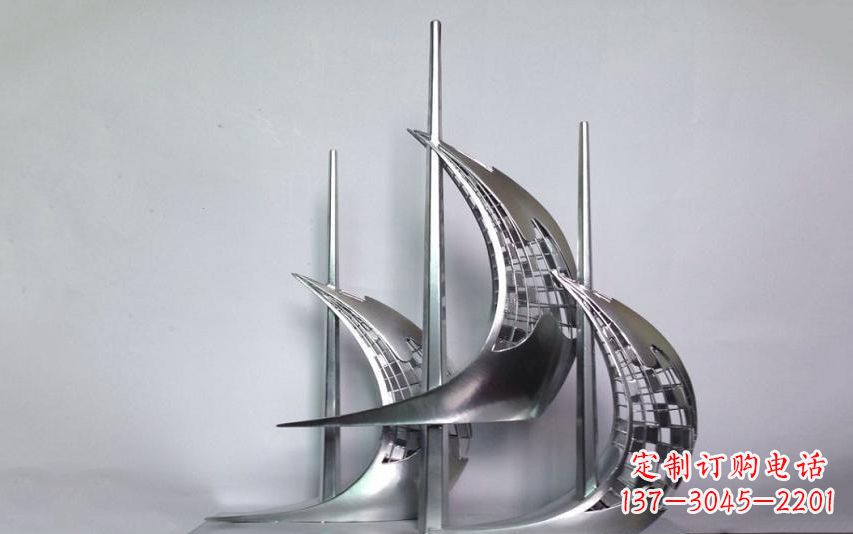 保定不锈钢帆船景观雕塑