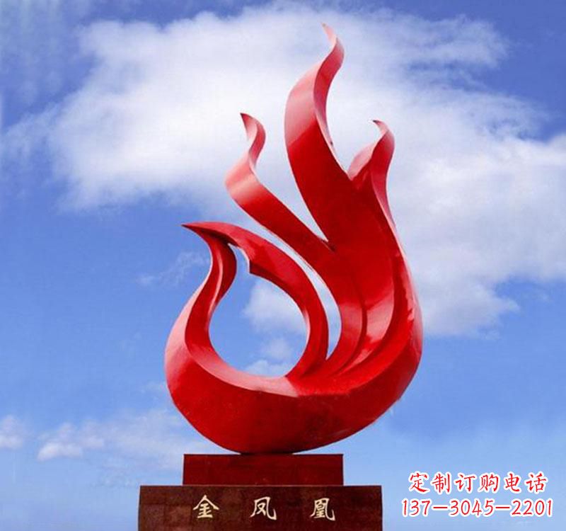 保定不锈钢凤凰雕塑——精致灵动的艺术品