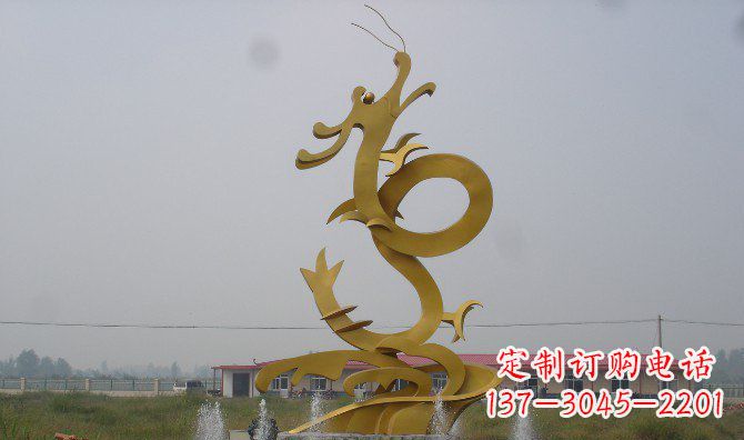 保定不锈钢飞龙雕塑