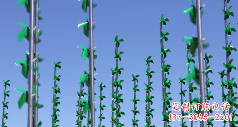 保定螺旋风车给广场景观带来的旋转欢乐
