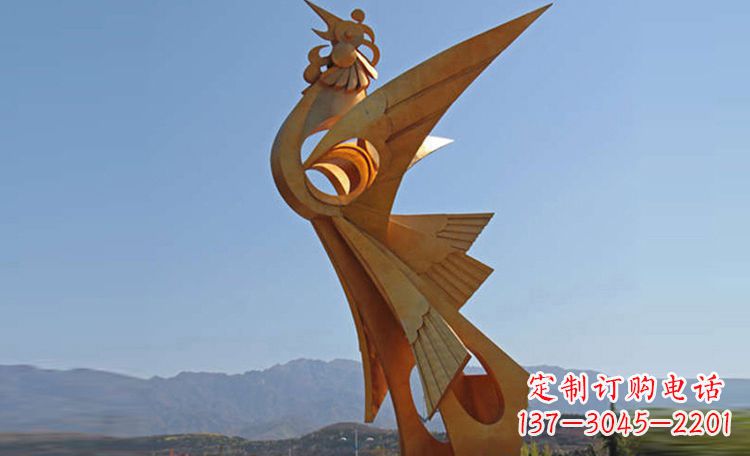 保定不锈钢凤凰雕塑,给环境增添灵动之美