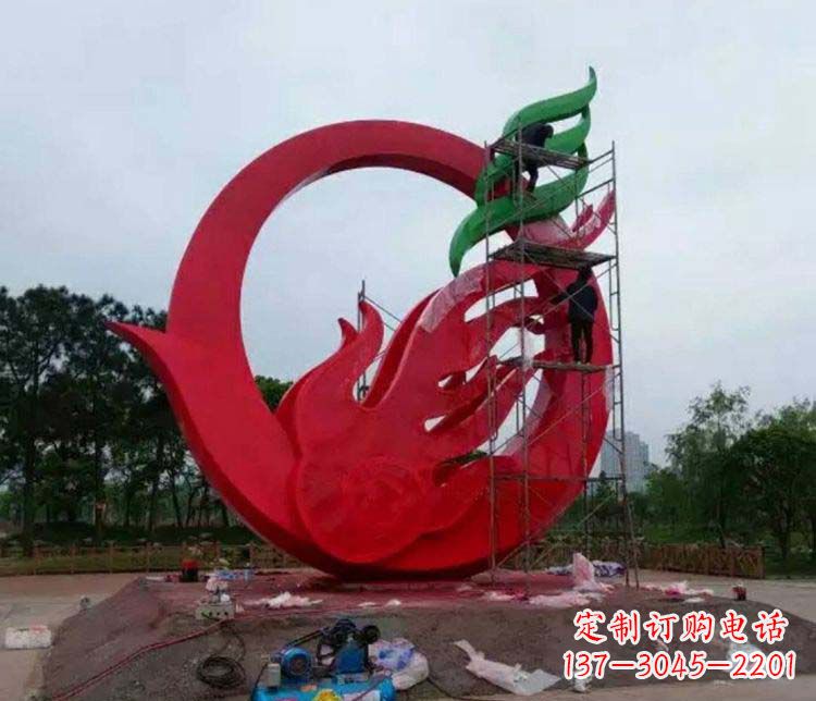 保定不锈钢凤凰雕塑1