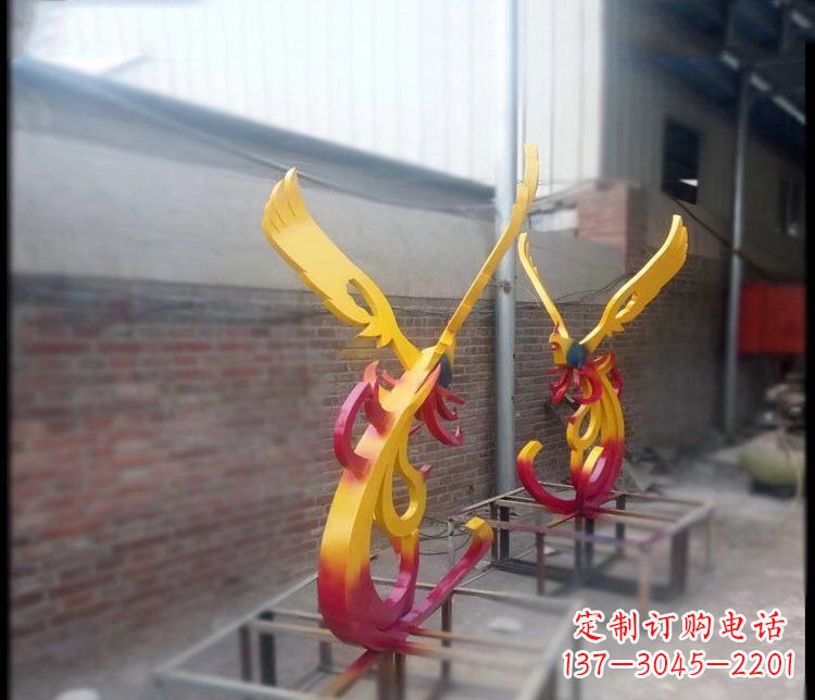 保定凤凰雕塑美化公园景观