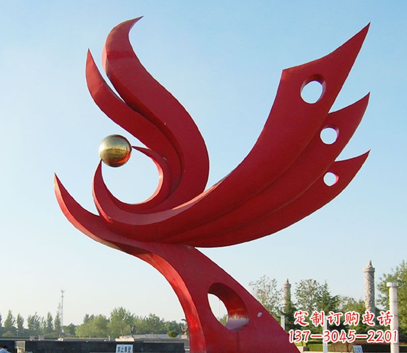 保定不锈钢凤凰雕塑——传承千百年传统文化