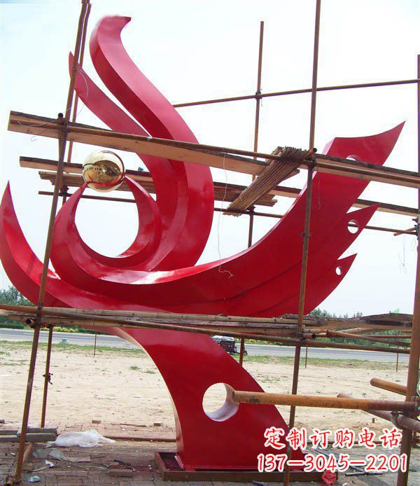 保定凤凰展翅高飞——不锈钢凤凰明珠广场景观雕塑