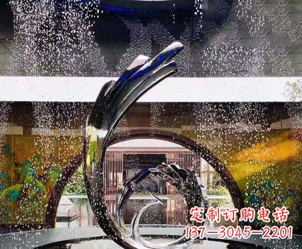 保定凤凰雕塑优雅的不锈钢艺术