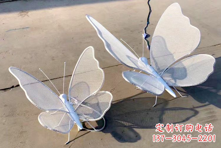 保定不锈钢钢丝网格蝴蝶雕塑——灯光下的灵动之美