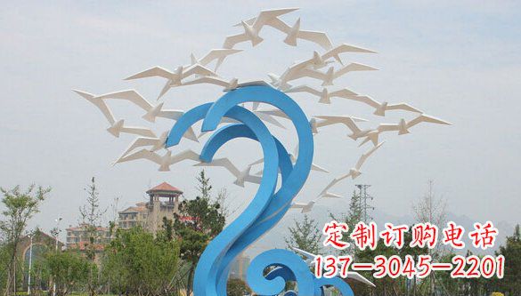 保定鸽子雕塑不锈钢的象征