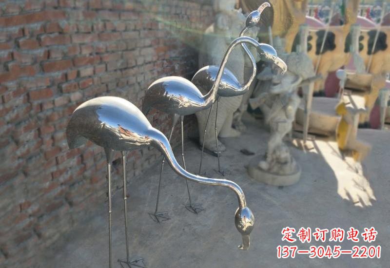 保定不锈钢火烈鸟雕塑灿烂耀眼的艺术之作